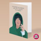 Claudia Winkleman from The Traitors inspired Birthday Card