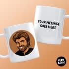 Funny George Michael celebrity mug personalised with name or text - pop culture gift