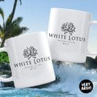 Funny White Lotus logo mug - pop culture gift