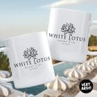 Funny White Lotus logo mug - pop culture gift