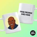 Funny Ainsley Harriott celebrity mug personalised with name or text - pop culture gift