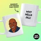 Funny Ainsley Harriott celebrity mug personalised with name or text - pop culture gift