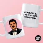 Funny Pedro Pascal celebrity mug personalised with name or text - pop culture gift