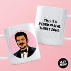 Funny Pedro Pascal celebrity mug personalised with name or text - pop culture gift