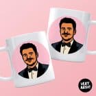 Funny Pedro Pascal celebrity mug personalised with name or text - pop culture gift