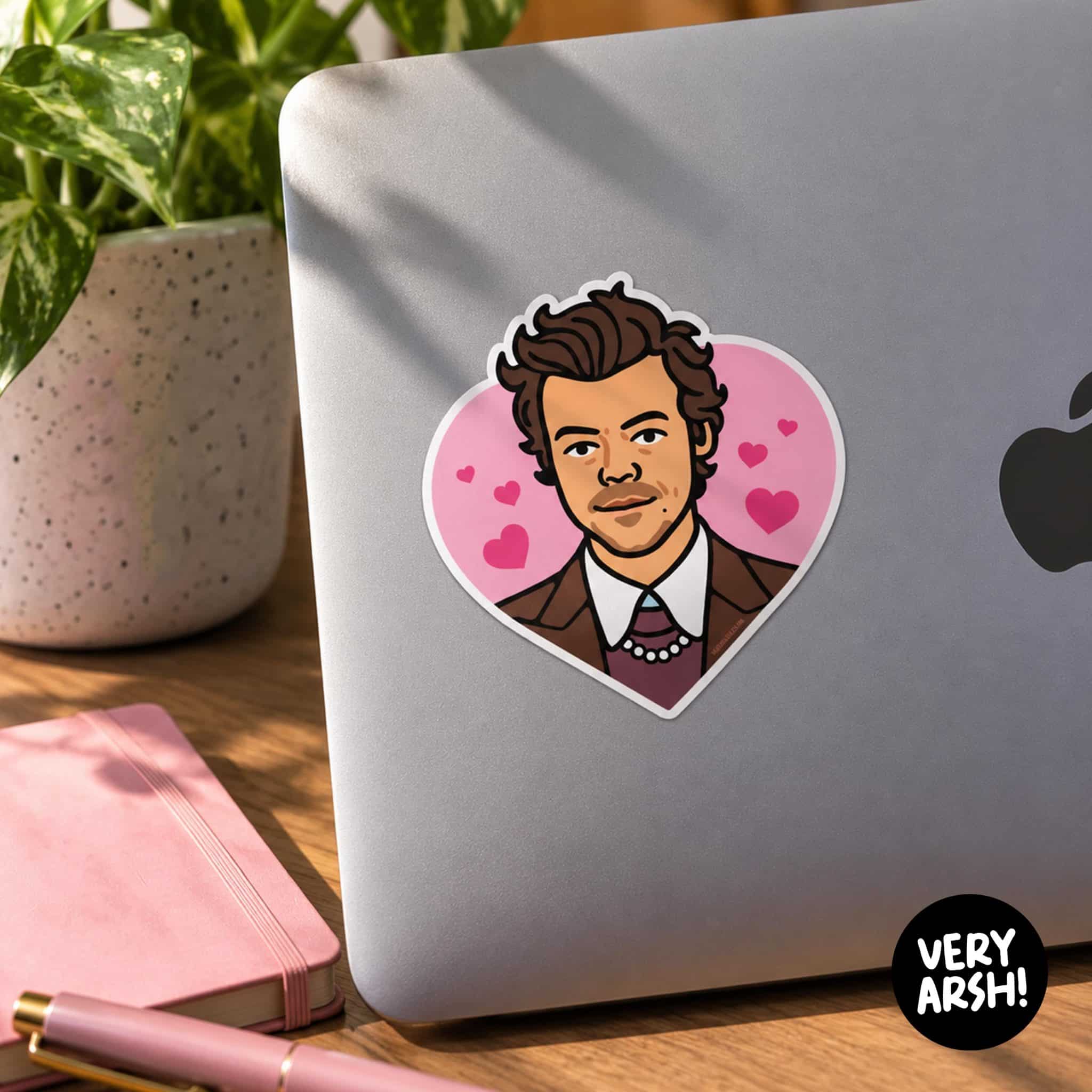 Harry Styles Vinyl Sticker on laptop